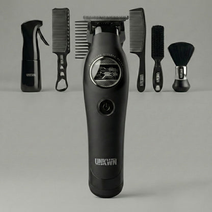UNKWN black Cyclone trimmer bundle with charging stand and accessories